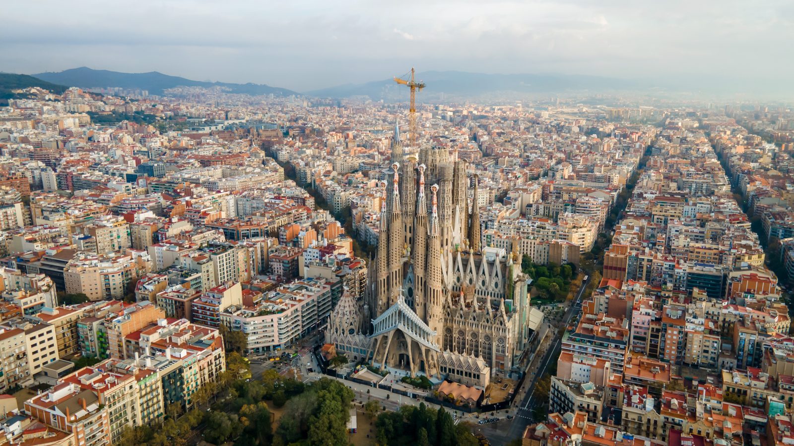 Gay travel Barcelona: aerial view